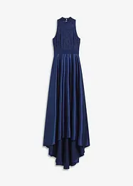 Robe longue en satin brillant et dentelle, bonprix