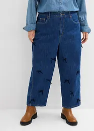 Jean barrel, taille haute et élastiquée, bonprix