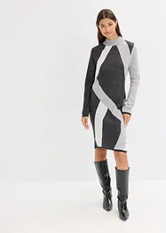Robe en maille jacquard à rayures modernes, bonprix