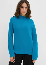 Pull en maille côtelée 100% coton, bonprix