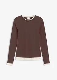 T-shirt manches longues en coton mélangé, bonprix