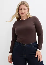 T-shirt manches longues en coton mélangé, bonprix