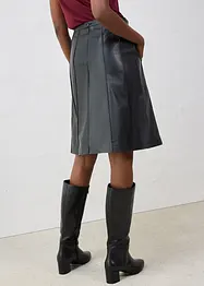 Jupe évasée en cuir d’agneau nappa, bonprix