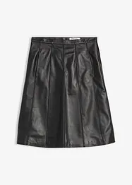 Jupe évasée en cuir d’agneau nappa, bonprix