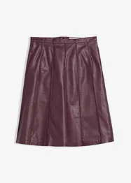 Jupe évasée en cuir d’agneau nappa, bonprix