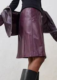 Jupe évasée en cuir d’agneau nappa, bonprix