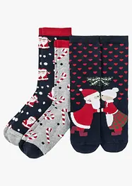Lot de 3 paires de chaussettes de Noël, bonprix