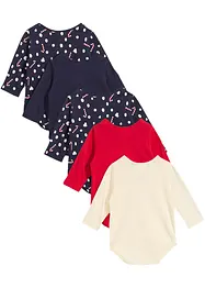 Lot de  5 bodys manches longues bébé, bonprix