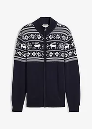Gilet norvégien en maille douce 100% coton, bonprix