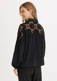 Blouse ample à dentelle, bonprix