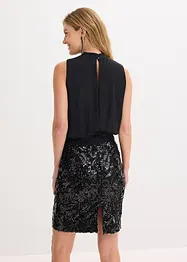Robe avec jupe à sequins, bonprix