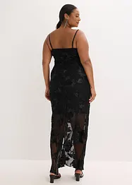 Robe longue avec broderies florales, bonprix