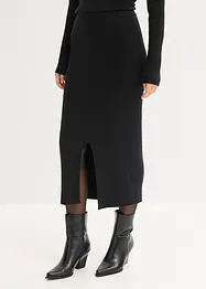 Jupe douce en fine maille de viscose mélangée, bonprix