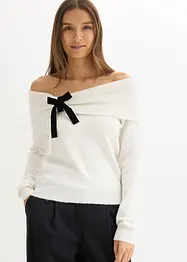 Pull oversize à encolure Bardot, bonprix
