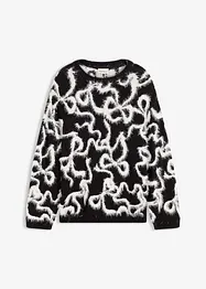 Pull doux en jacquard, viscose mélangée, bonprix