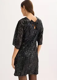 Robe à sequins et détail nœud, bonprix