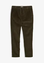 Pantalon jogger regular en velours côtelé, doublure chaude en flanelle, droit, bonprix