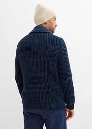 Pull en grosse maille à col châle, texture gaufrée, bonprix