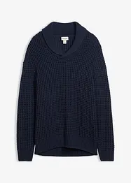 Pull en grosse maille à col châle, texture gaufrée, bonprix