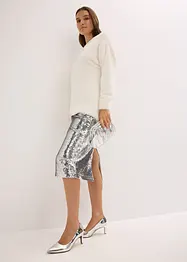 Jupe midi à sequins, bonprix