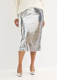 Jupe midi à sequins, bonprix