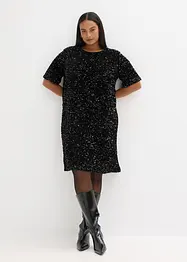Robe courte à sequins, bonprix