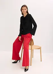 T-shirt manches longues en crêpe texturé, bonprix