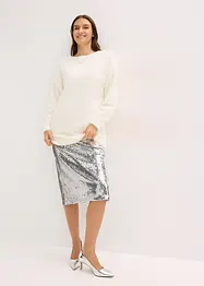 Pull long en maille poilue douce, bonprix