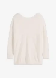 Pull long en maille poilue douce, bonprix