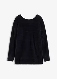 Pull long en maille poilue douce, bonprix