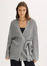 Gilet cache-cœur oversize, bonprix