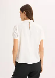 Blouse élégante à manches courtes en satin brillant, bonprix