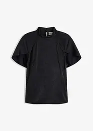 Blouse élégante à manches courtes en satin brillant, bonprix