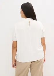 Blouse élégante à manches courtes en satin brillant, bonprix