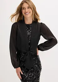 Boléro en tulle fin avec détail à nouer, bonprix