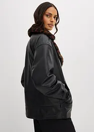 Veste enduite avec doublure peluche léopard, bonprix