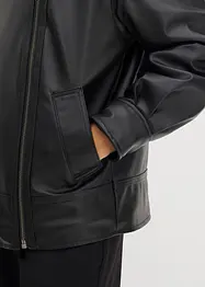 Veste enduite avec doublure peluche léopard, bonprix