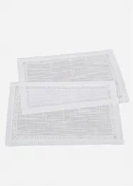 Lot de 2 sets de table avec broderies anglaises, bonprix