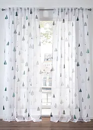 Voilage à imprimé sapins (1 pce), bonprix