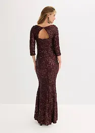Robe à sequins avec découpe dos, bonprix