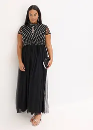 Robe longue avec haut brodé de perles, bonprix