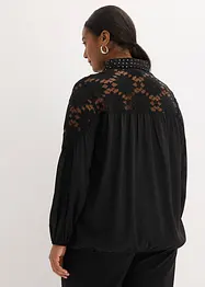Blouse ample à dentelle, bonprix