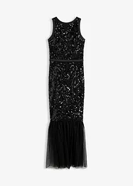 Robe à sequins et base volantée, bonprix