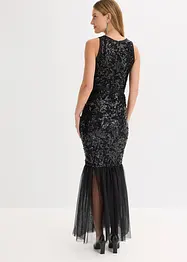 Robe à sequins et base volantée, bonprix