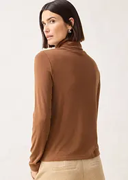 T-shirt col roulé en laine mélangée, bonprix