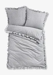 Parure de lit avec finitions volantées, bonprix