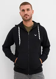 Sweat zippé à capuche et détails contrastés, bonprix