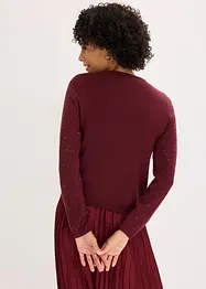 Gilet en maille avec strass, bonprix