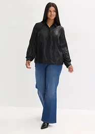 Chemisier en satin brillant, bonprix