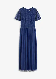 Robe longue en tulle fin avec sequins brodés, bonprix